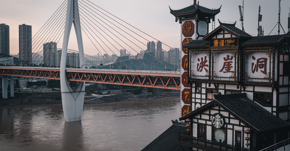 24 Hour TWOV in China - Red and White Bridge over the River 24 Hour TWOV in China - Red and White Bridge over the River