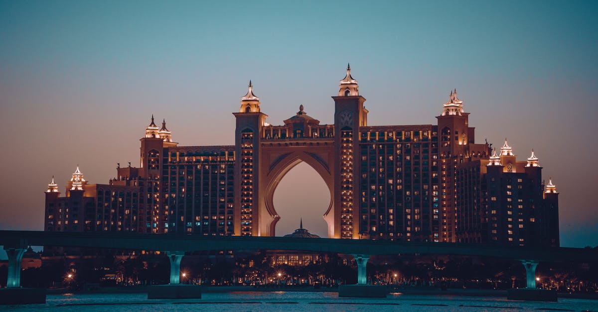 3-star hotels in Dubai, UAE [closed] - Atlantis The Palm During Night Sky