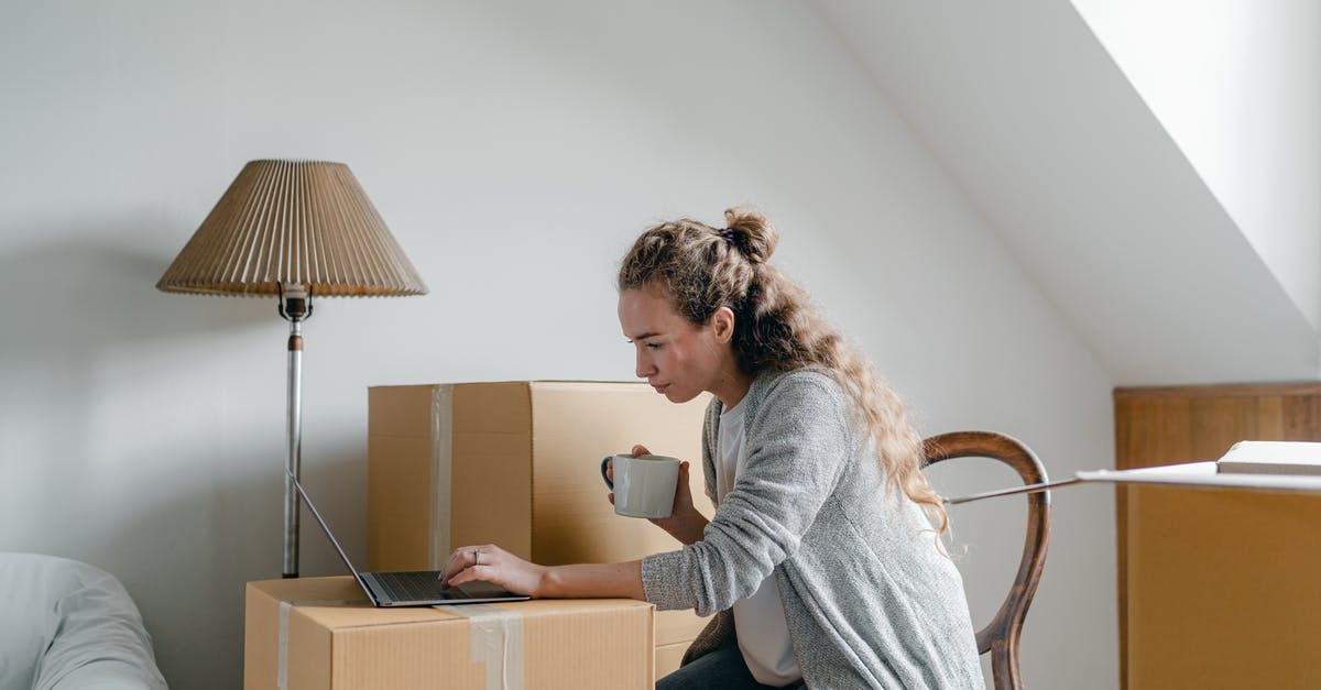 A must-see in New Delhi for just a 5-6 hours break [closed] - Side view of thoughtful female in cardigan browsing internet on portable computer while sitting on chair near big cardboard boxes and floor lamp in light flat