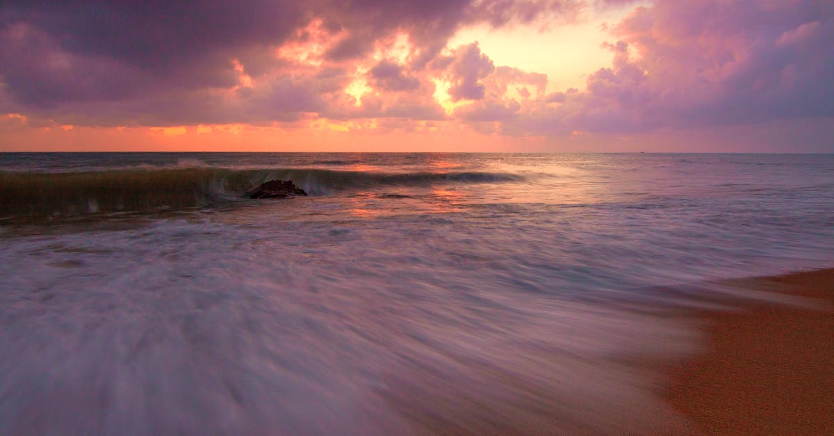 A quiet holiday around Istanbul - Spectacular seascape of wavy ocean near sandy beach under bright sunset in summer time A quiet holiday around Istanbul - Spectacular seascape of wavy ocean near sandy beach under bright sunset in summer time