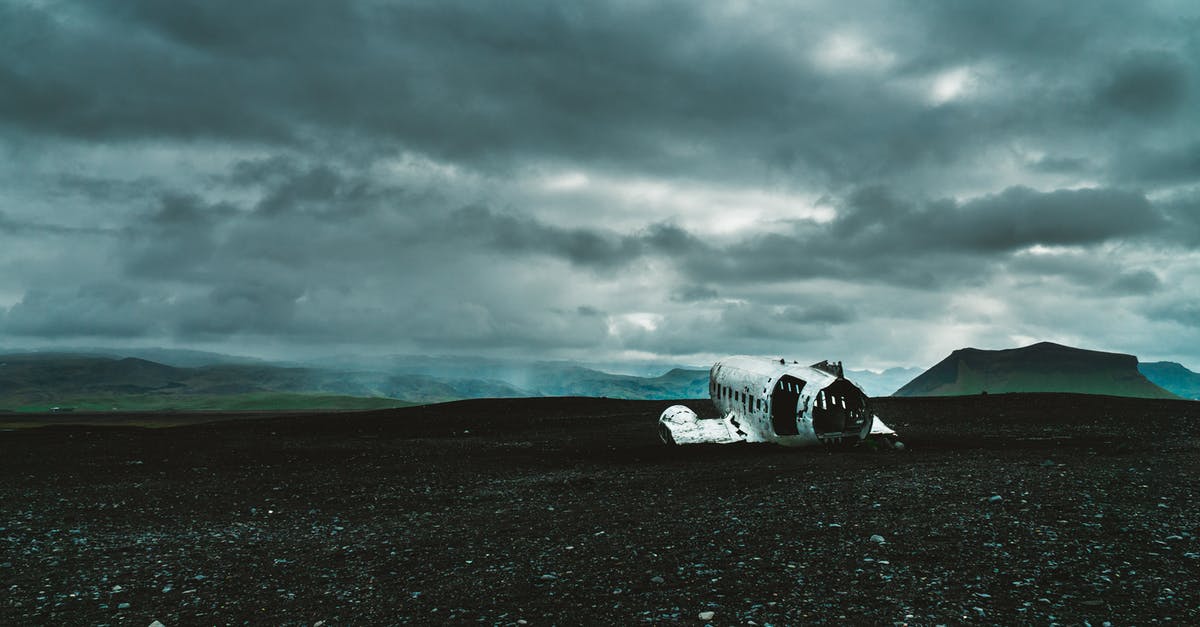 Abandoned theme parks in Iceland - Airplane Wreck in Black Sand Under Gray Cloudy Sky Abandoned theme parks in Iceland - Airplane Wreck in Black Sand Under Gray Cloudy Sky