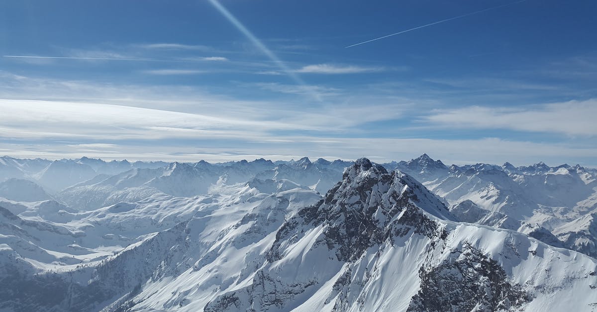 Accurate hiking maps of Austria - Bird's Eye View of Snow Coated Mountains