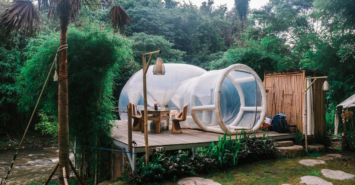 Adventure Travel: Where should I go in India to experience staying in a forest? [closed] - Exterior of cute bubble tent in tropical garden