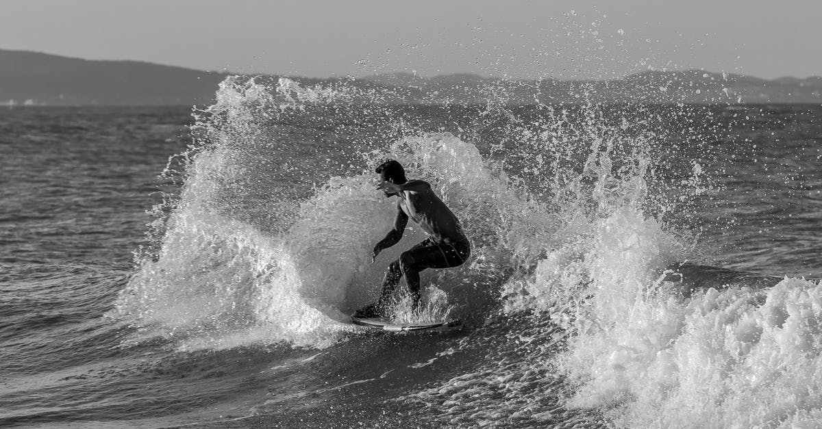 Airlines with the most Surfboard friendly baggage policy & fees pricing? - Grayscale Photo of Man Surfing Airlines with the most Surfboard friendly baggage policy & fees pricing? - Grayscale Photo of Man Surfing