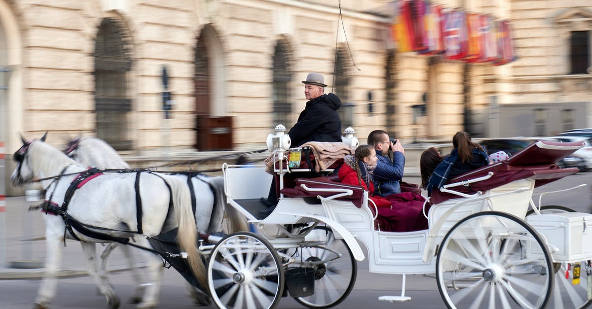 Alles gurgelt! for tourists in Vienna - People Riding Horse Carriage on Street Alles gurgelt! for tourists in Vienna - People Riding Horse Carriage on Street