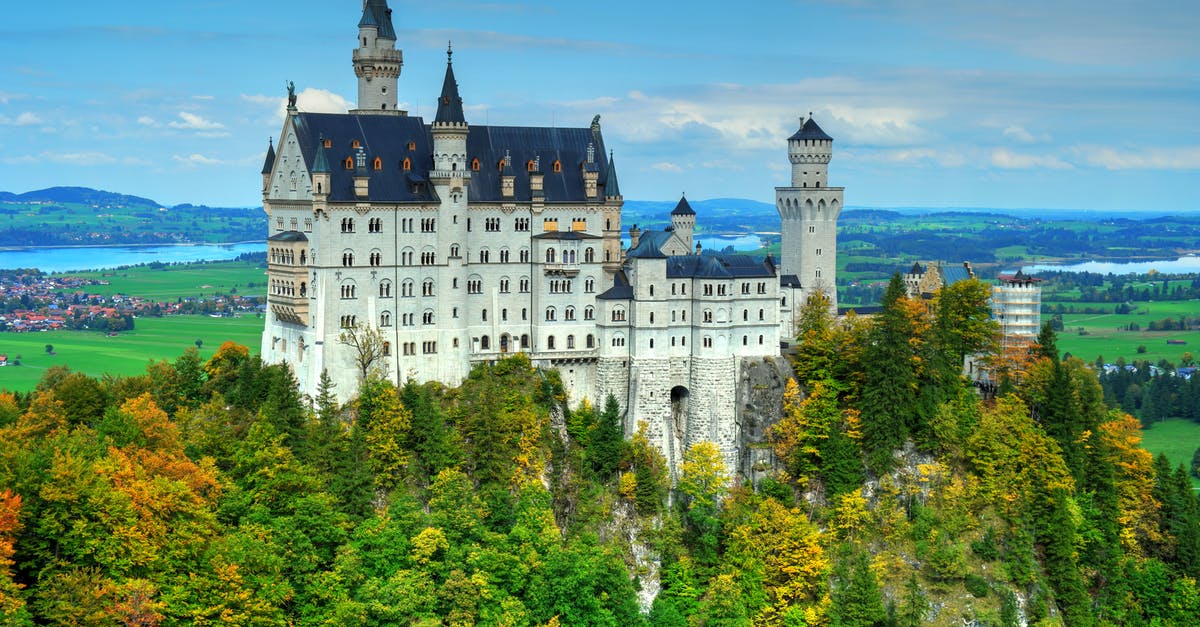 American overstay in Germany - The Neuschwanstein Castle on the Hilltop in Schwangau Germany American overstay in Germany - The Neuschwanstein Castle on the Hilltop in Schwangau Germany