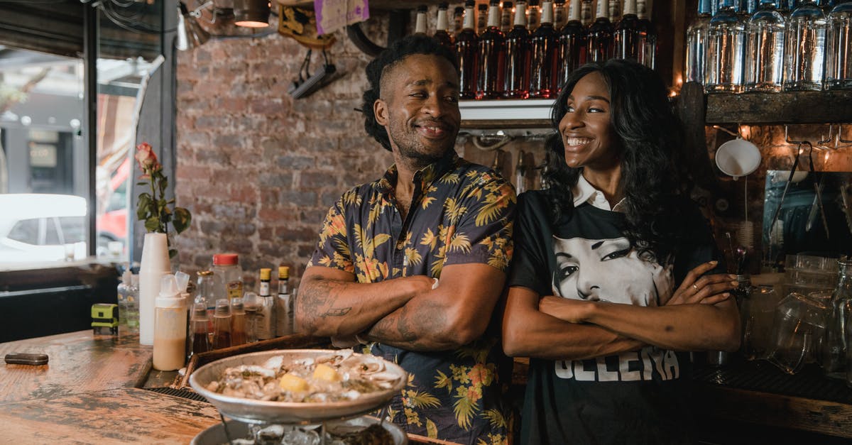Are izakaya where the bartender doesn't stand opposite the bar inauthentic? - Man and Woman at Bar Counter Are izakaya where the bartender doesn't stand opposite the bar inauthentic? - Man and Woman at Bar Counter