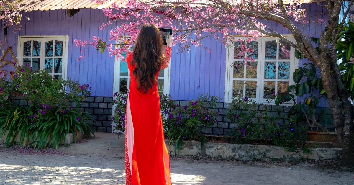 Are there any Australian war memorials I shouldn't take Japanese visitors to? [closed] - Anonymous stylish woman taking photo of cherry blossom tree