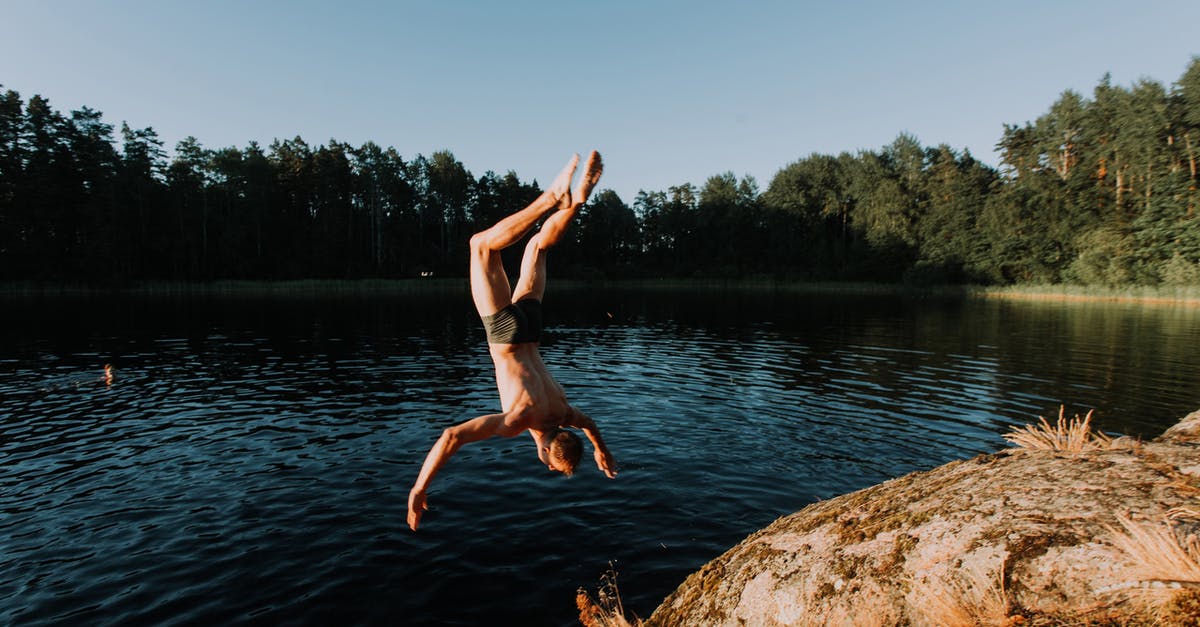 Are there any bungee jumping sites in Myanmar? - Woman in Black Bikini Jumping on Brown Rock Near Body of Water Are there any bungee jumping sites in Myanmar? - Woman in Black Bikini Jumping on Brown Rock Near Body of Water
