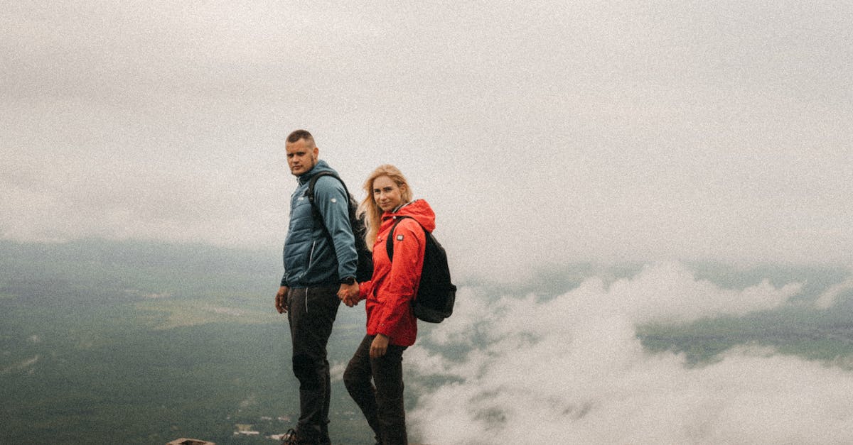 Are there any perks/discounts for travelling as a couple on Air France? - Side view of young travelers with rucksacks looking at camera on building roof under cloudy sky Are there any perks/discounts for travelling as a couple on Air France? - Side view of young travelers with rucksacks looking at camera on building roof under cloudy sky
