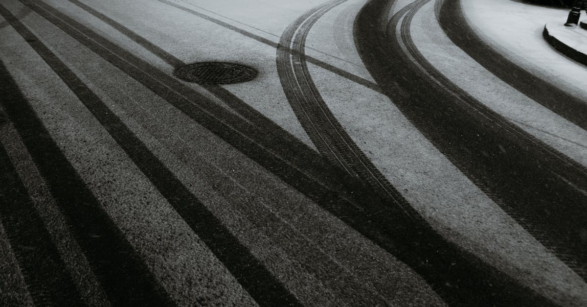Are track and trail referring to different kind of footpaths in Australia? - Empty snowy road on street