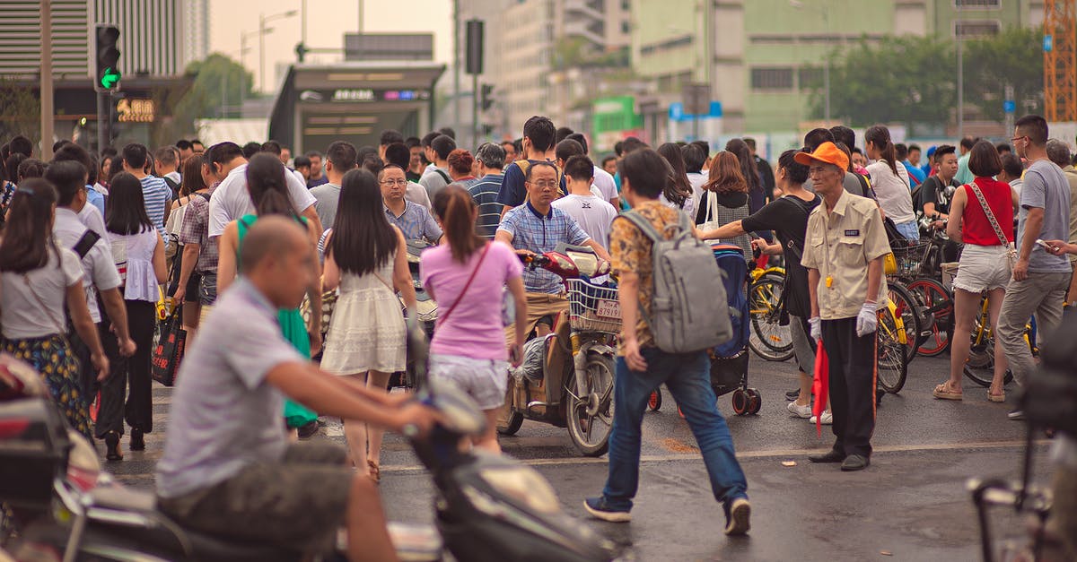 As a British citizen married to a non EU citizen, can we travel together to italy? [duplicate] - Unrecognizable Asian citizens walking on urban pavement