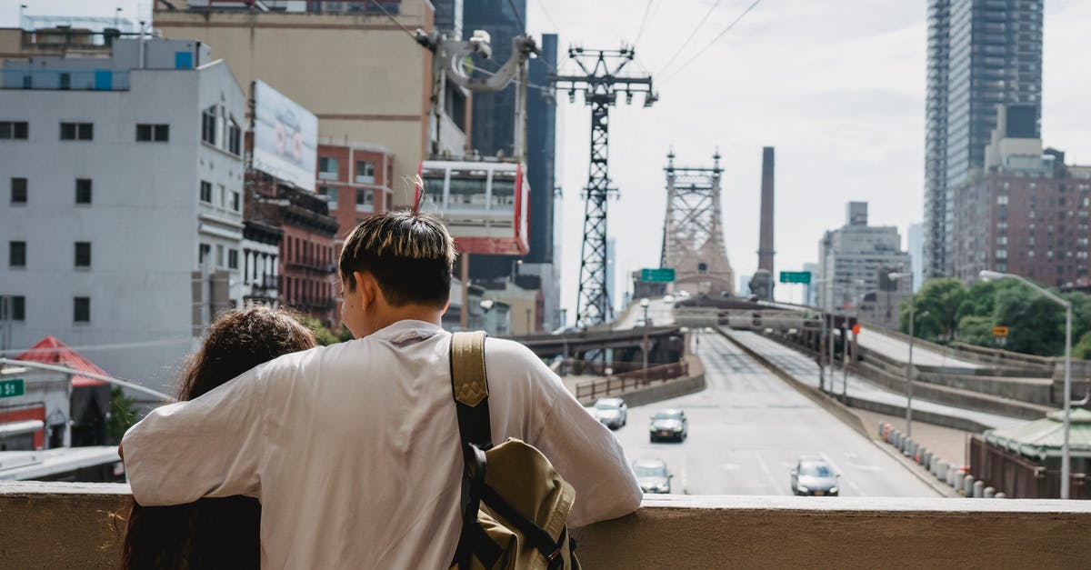 Atlanta to NY and back [closed] - Unrecognizable couple hugging and enjoying New York City views