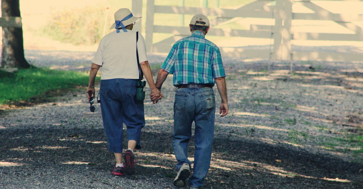 Aunt travelling with a 2 year old but not the parents [closed] - Old Couple Walking While Holding Hands
