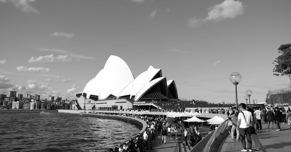 Australia: eVisitor or ETA - Grayscale Photo of People Walking on the Bridge Australia: eVisitor or ETA - Grayscale Photo of People Walking on the Bridge