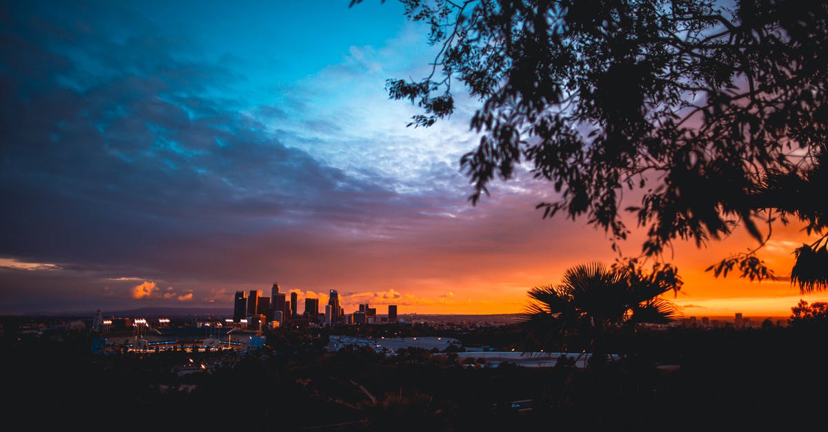 Baggage locker in downtown Los Angeles - Cityscape During Golden Hour