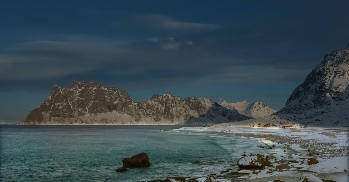 Best season for Norway fjords cruise? - The Uttakleiv Beach in Lofoten Islands, Norway During Winter Season Best season for Norway fjords cruise? - The Uttakleiv Beach in Lofoten Islands, Norway During Winter Season
