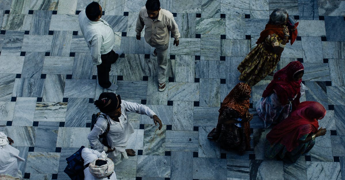 BIVS for Indian citizens applying outside of India - Top view of ethnic people walking on street BIVS for Indian citizens applying outside of India - Top view of ethnic people walking on street