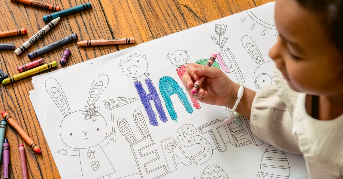 Booking a "cab" from Heathrow over Easter - From above of crop ethnic girl painting in coloring book with Happy Easter inscription at home in daytime Booking a "cab" from Heathrow over Easter - From above of crop ethnic girl painting in coloring book with Happy Easter inscription at home in daytime