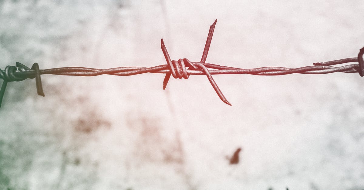 Border crossing (Mexico to U.S.) [closed] - Shallow Focus Photography of Brown Barbed Wire