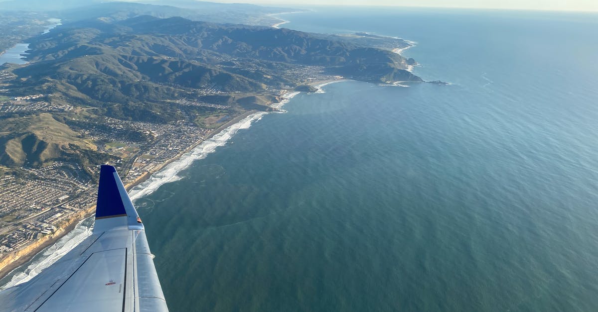 Bringing carseat on flight - Aerial View of Green Mountains and Body of Water