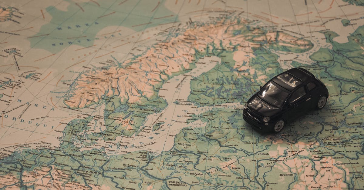 Build the ecologically most sustainable travel route in Europe oneself - Black Toy Car on World Map Paper