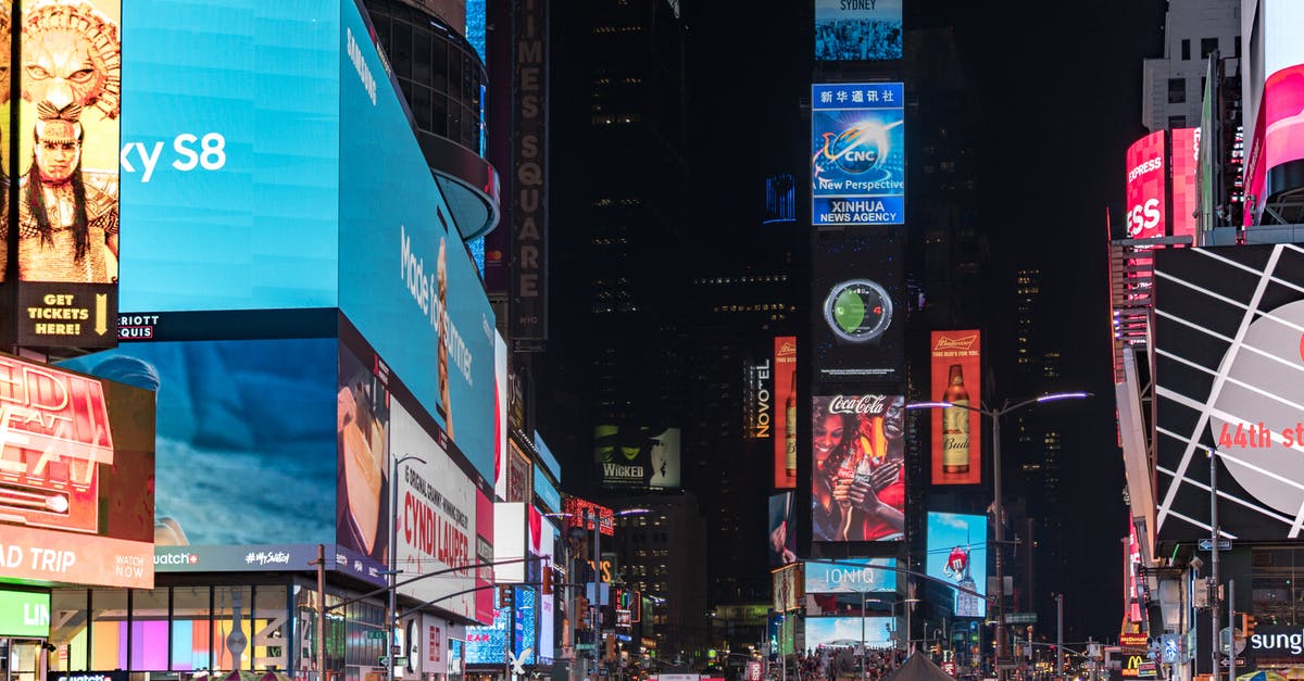 Buying tech merchandising in New York - Times Square, New York Buying tech merchandising in New York - Times Square, New York