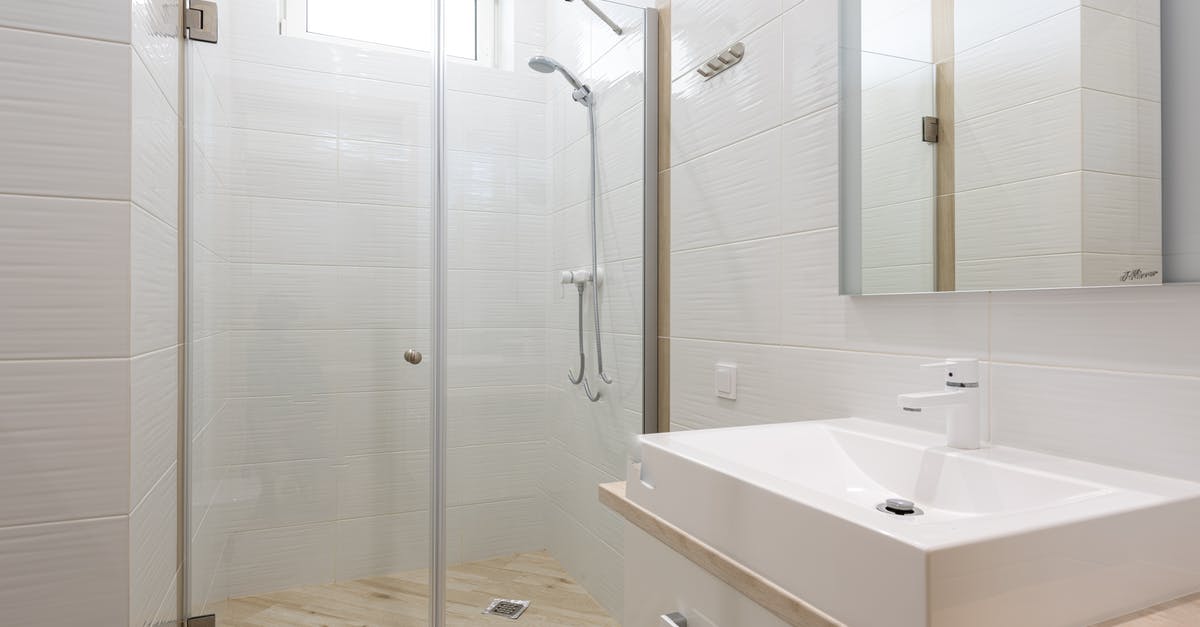 Cabin luggage on Australian domestic flights - Interior of bathroom with shower cabin Cabin luggage on Australian domestic flights - Interior of bathroom with shower cabin
