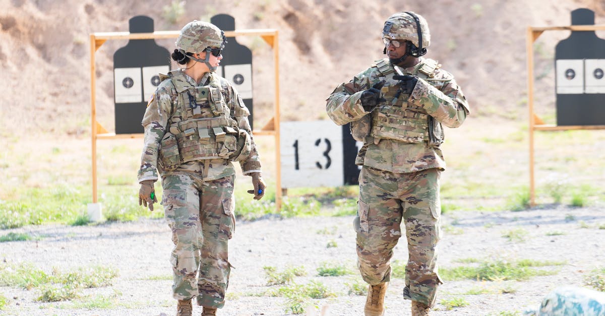 Can a foreigner rent guns in a shooting range in metro-DC area? - A Man and a Woman in Camouflage Uniform Standing on Ground Can a foreigner rent guns in a shooting range in metro-DC area? - A Man and a Woman in Camouflage Uniform Standing on Ground