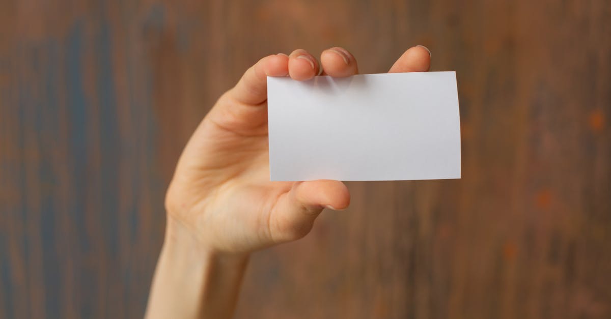 Can airline cancel part of a multi stop ticket but only offer refund for cancelled part of ticket - Crop person showing blank business card Can airline cancel part of a multi stop ticket but only offer refund for cancelled part of ticket - Crop person showing blank business card