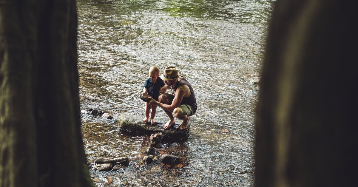 Can an infant travel anywhere on a parent's passport? - Photo of Man and Child on Rock Can an infant travel anywhere on a parent's passport? - Photo of Man and Child on Rock