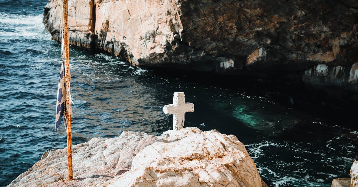 Can I cross the border from Ioannina Greece to Albania - White Cross On Rock Formation Can I cross the border from Ioannina Greece to Albania - White Cross On Rock Formation