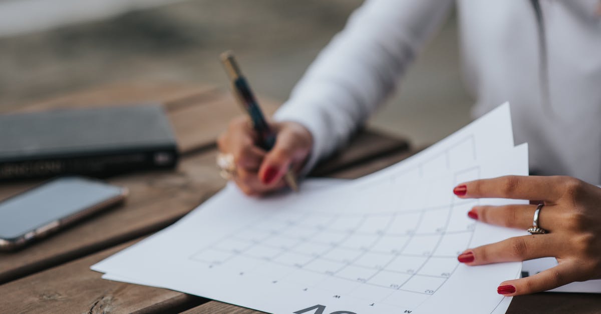 Can I start my 9 month study program 5 days before my 3 month student visa expires? [closed] - Crop woman filling calendar for month