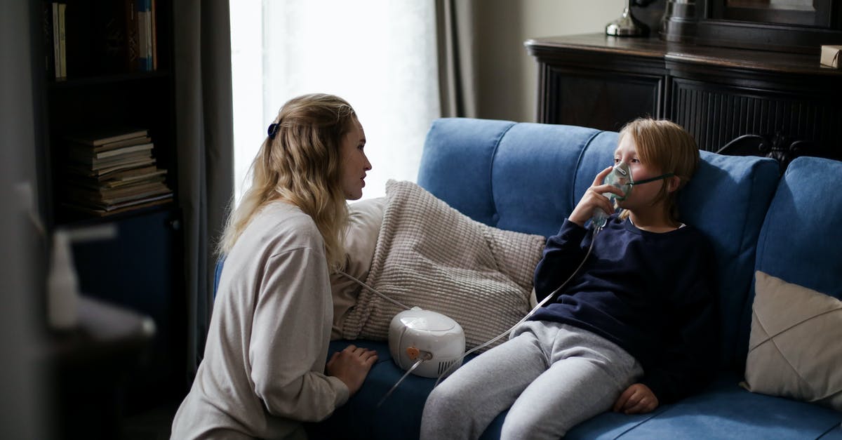 Can I take an asthma inhaler to the US without a prescription? - A Sick Boy in Blue Long Sleeves Sitting on the Couch
