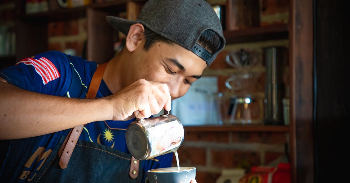 Can I take soya milk into Australia in my luggage? - Man in Blue Shirt and Gray Cap Making Cappuccino Can I take soya milk into Australia in my luggage? - Man in Blue Shirt and Gray Cap Making Cappuccino