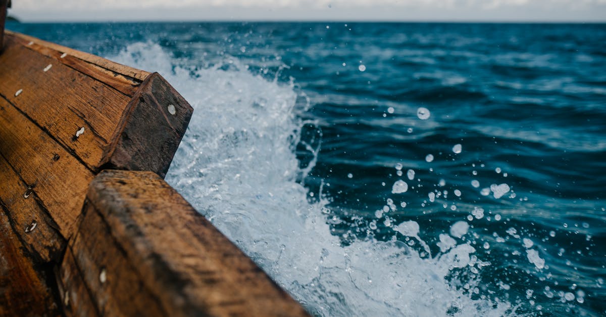 Can I travel to the northern part of Cyprus? - Detail of shabby wooden boat sailing in blue sea and splashing water in summer Can I travel to the northern part of Cyprus? - Detail of shabby wooden boat sailing in blue sea and splashing water in summer