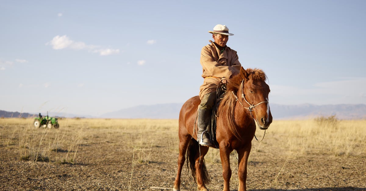 Can I visit all the countries in the Schengen area with a national visa? - Senior Asian horseman wearing national cloth riding brown horse near green tractor in prairie with dried yellow grass and distant mountains in haze under clear blue sky Can I visit all the countries in the Schengen area with a national visa? - Senior Asian horseman wearing national cloth riding brown horse near green tractor in prairie with dried yellow grass and distant mountains in haze under clear blue sky