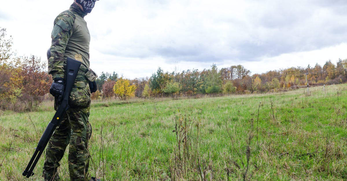 Can I wear all types of military surplus clothing in Germany? - Photo of Man Wearing Green Combat Uniform Holding Rifle