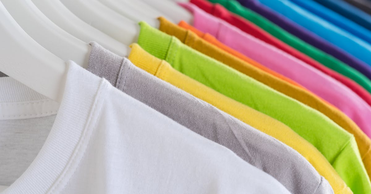 China/Mongolia/Russia by rail with different passports - Closeup bright multicolored soft cotton t shirts hanging on rail in well organized wardrobe China/Mongolia/Russia by rail with different passports - Closeup bright multicolored soft cotton t shirts hanging on rail in well organized wardrobe