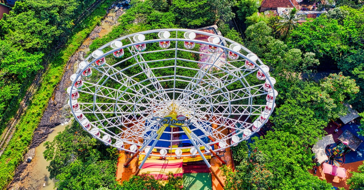 Closest rollercoaster/amusement park from Prague? - Aerial Photography of White Ferris Wheel Closest rollercoaster/amusement park from Prague? - Aerial Photography of White Ferris Wheel