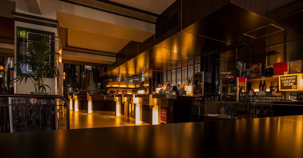 Cooking inside a hotel room - Empty Bar Filled With Lights Cooking inside a hotel room - Empty Bar Filled With Lights