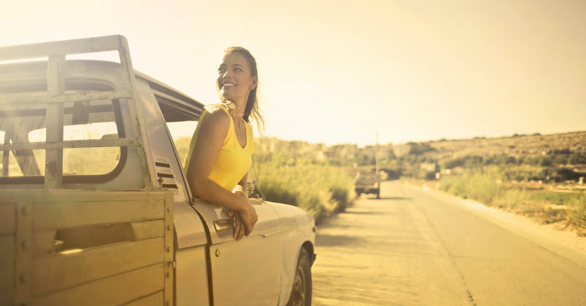 Country sticker necessary on car when visiting the UK? - Woman Wearing Yellow Shirt Inside Pickup Truck Country sticker necessary on car when visiting the UK? - Woman Wearing Yellow Shirt Inside Pickup Truck