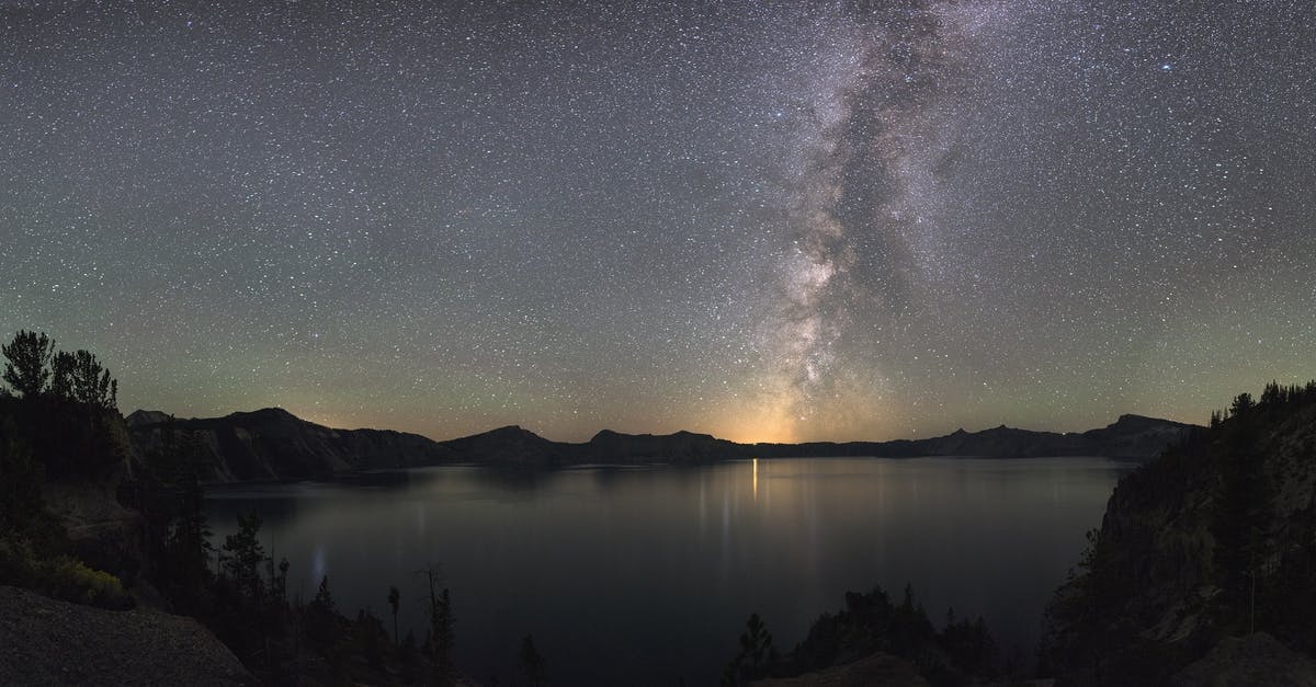 Crater Lake Oregon - can you sleep in your car at night? - Panoramic View Of A Lake Under A Starry Sky Crater Lake Oregon - can you sleep in your car at night? - Panoramic View Of A Lake Under A Starry Sky