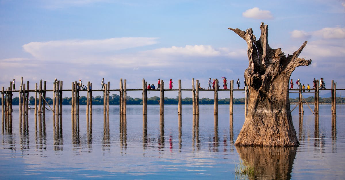 Crossing border from India to Myanmar - U Bein Bridge in Myanmar Crossing border from India to Myanmar - U Bein Bridge in Myanmar