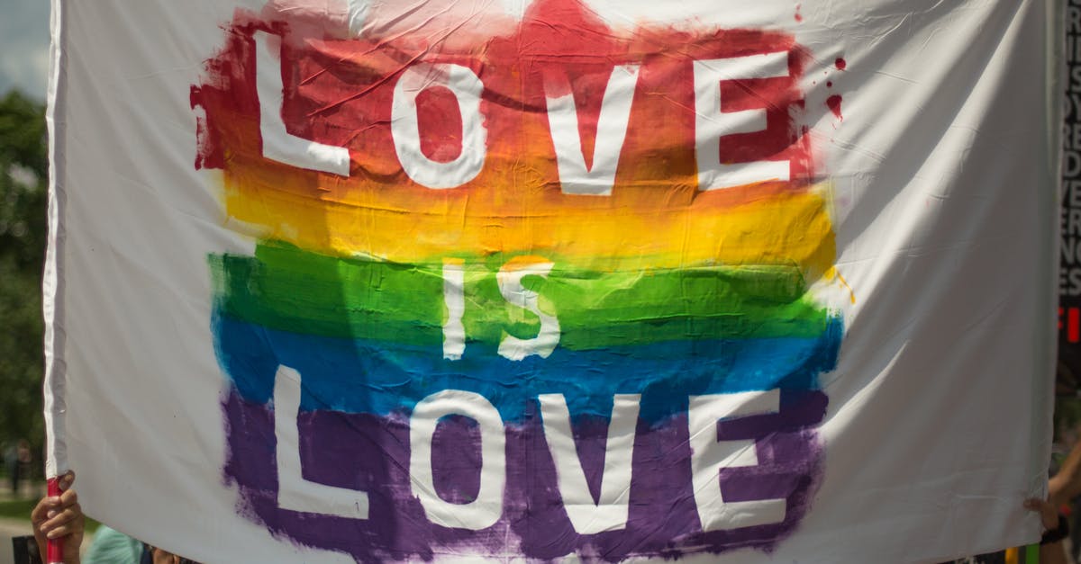 Customs flag on passport [closed] - White and Multicolored Love Is Love Banner