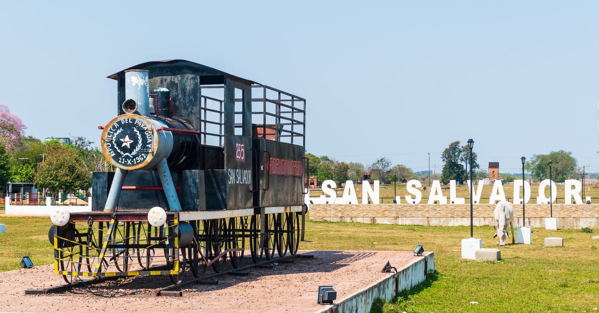Customs procedures in San Salvador - Train Relic in a Park Customs procedures in San Salvador - Train Relic in a Park
