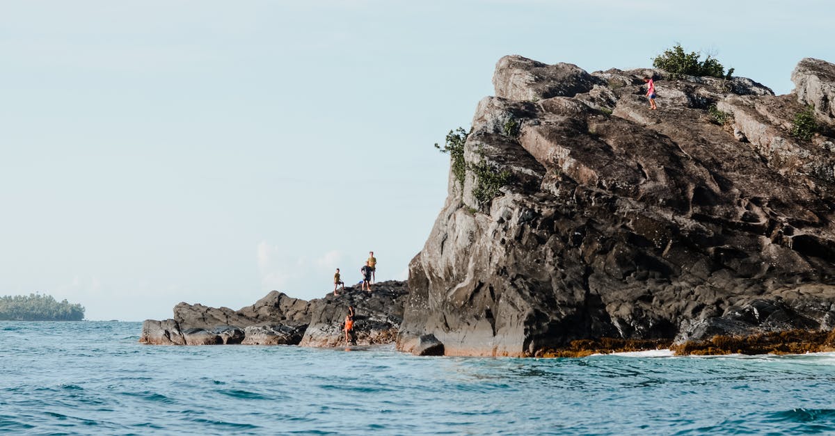 Do people travel to the Senkaku (Diaoyu) Islands? - People Swimming on Sea Near Rocky Mountain Do people travel to the Senkaku (Diaoyu) Islands? - People Swimming on Sea Near Rocky Mountain