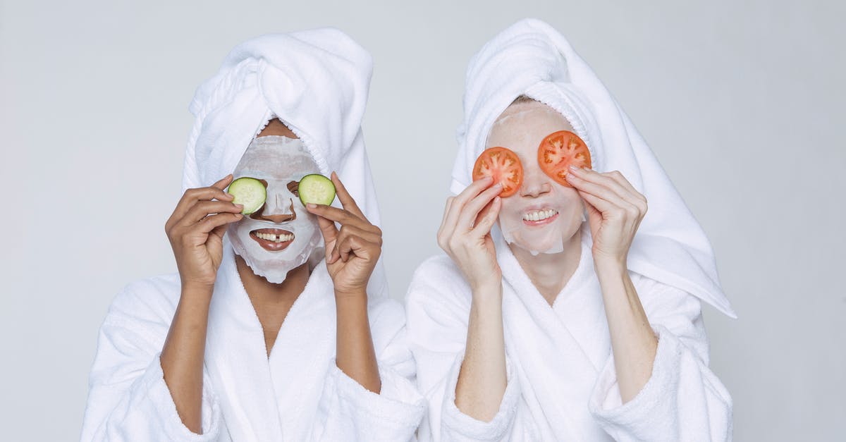 Do skincare sheet masks fall in the liquids category for carry ons? - Positive diverse women in bathrobes and turbans moisturizing faces with sheet mask and applying slices of cucumber and tomato on eyes against white background