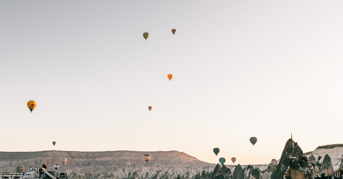 Documents for travelling within the Schengen region - Hot air balloons flying in cloudless sky over town placed in highlands Documents for travelling within the Schengen region - Hot air balloons flying in cloudless sky over town placed in highlands