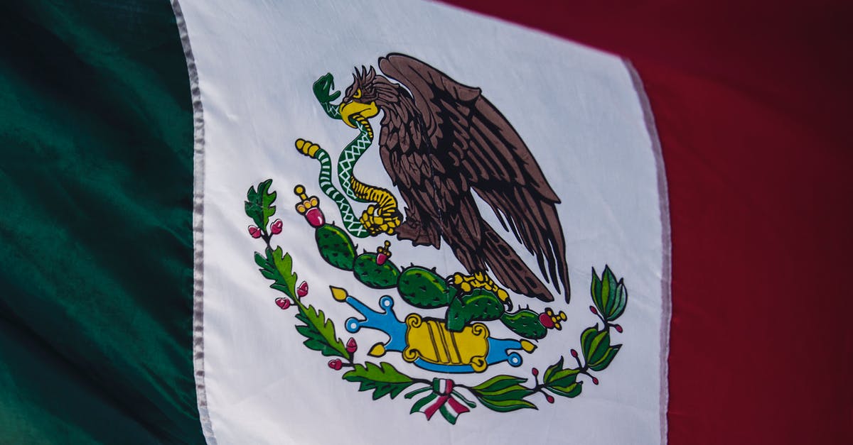 Does a French with US green card need a Mexico’s Visitor Visa (FMM) when entering Mexico by land for a few days, and if so can it be done at border? - Close-up of Red, White, and Green Country Flag